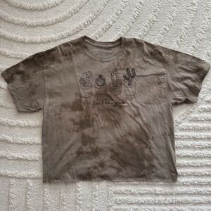 Oversized Cotton Tie Dye Graphic Cactus TShirt Womens Size XL “don’t Be A Prick”